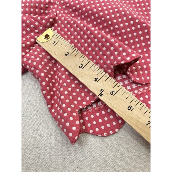Ann Taylor Signature Pink Polka Dot Scalloped Hem Shorts Women Size 10 - Picture 5 of 7